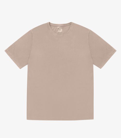 Camiseta Masculina Plus Size Meia Malha Diametro Marrom