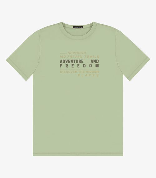 Camiseta Masculina em Meia Malha Diametro Verde
