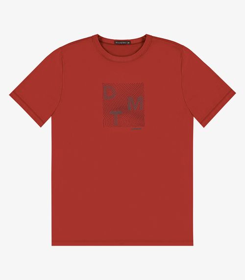 Camiseta Masculina em Meia Malha Diametro Vermelho