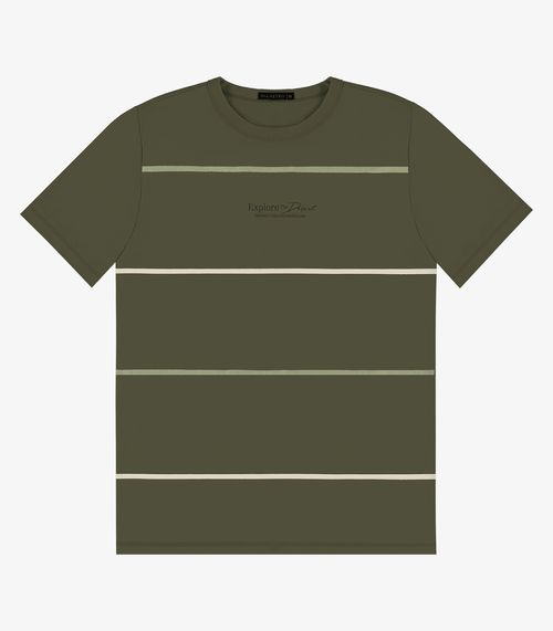 Camiseta Masculina em Meia Malha Diametro Verde