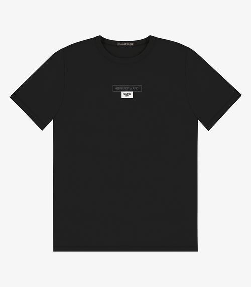 Camiseta Masculina em Meia Malha Diametro Preto