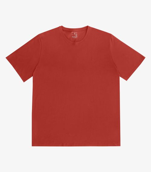 Camiseta Masculina Plus Size Meia Malha Diametro Vermelho