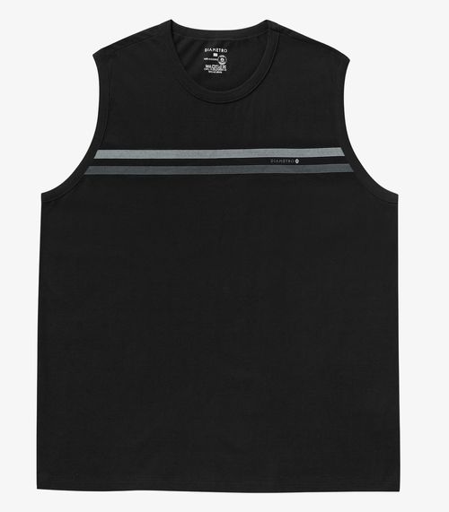 Regata Masculina Plus Size Diametro Preto