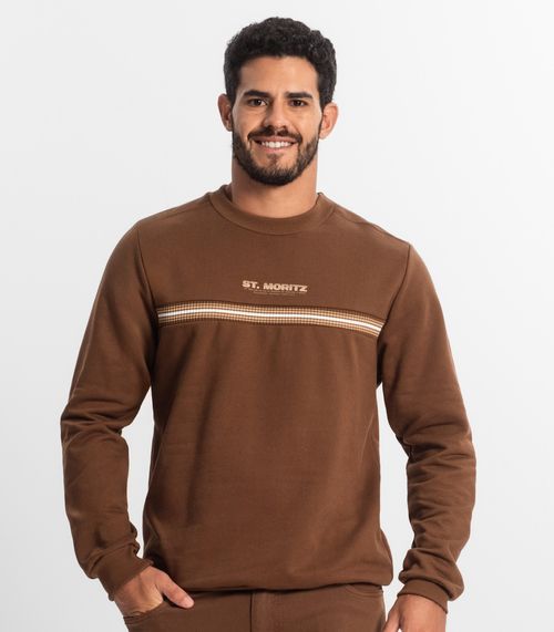 Blusão Masculino Em Moletom Diametro Marrom