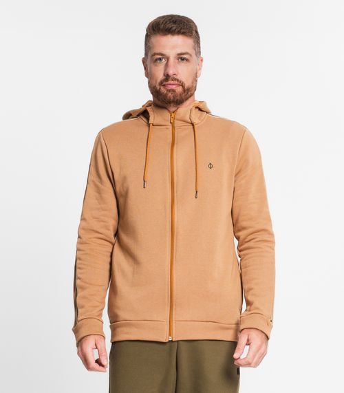 Jaqueta Com Capuz Masculina Diametro Marrom
