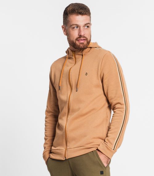 Jaqueta Com Capuz Masculina Diametro Marrom