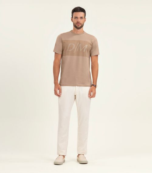 Camiseta Masculina Cotton Leve Diametro Marrom