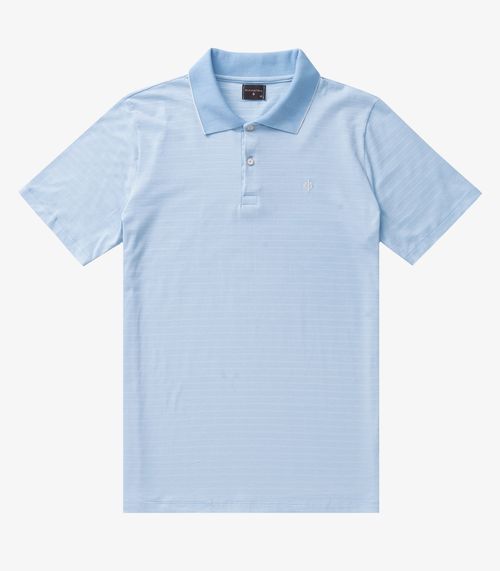 Polo Masculina Cotton Listrado Diametro Azul