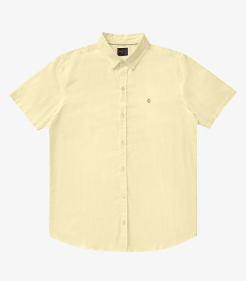 Camisa Masculina Tricoline Diametro Amarelo