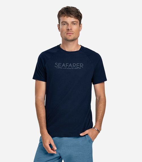 Camiseta Masculina Cotton Leve Diametro Azul