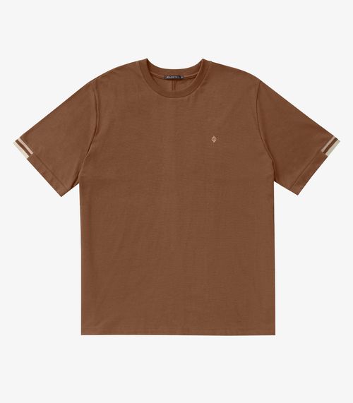 Camiseta Masculina Plus Size Malhão Diametro Marrom