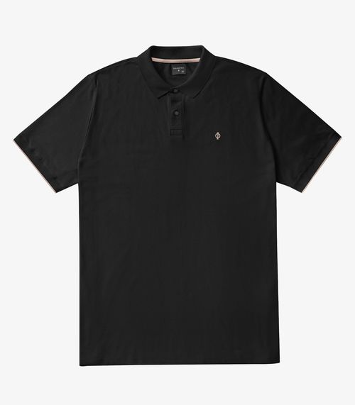 Polo Masculina Plus Size Diametro Preto