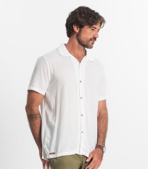 Camisa Masculina Viscolinho Diametro Bege