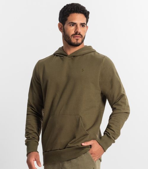 Blusão Masculino Básico com Capuz Diametro Verde