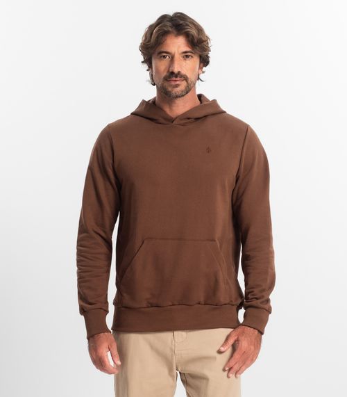 Blusão Masculino Básico com Capuz Diametro Marrom