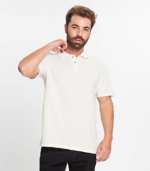 Camisa Polo Básica Masculina Diametro Bege