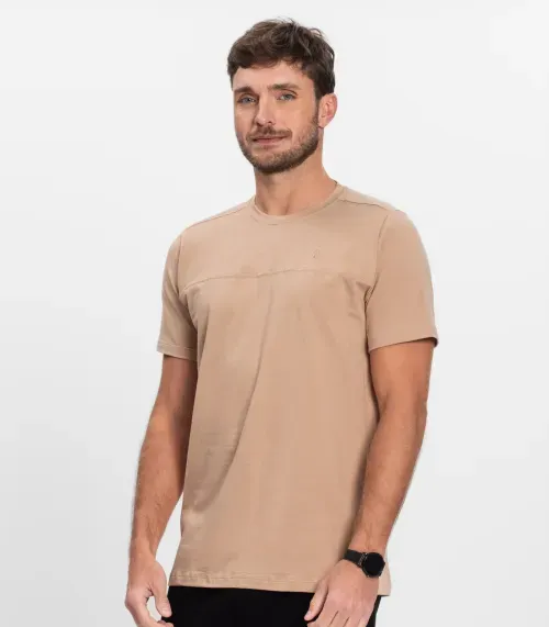Camiseta Básica Masculina Diametro Marrom