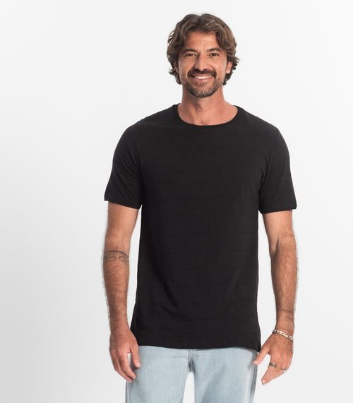 Camiseta Básica Masculina Plus Size Diametro Preto