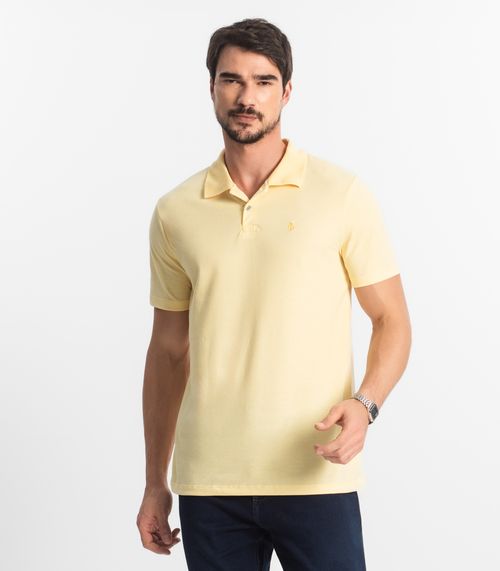 Camisa Polo Básica Masculina Diametro Amarelo
