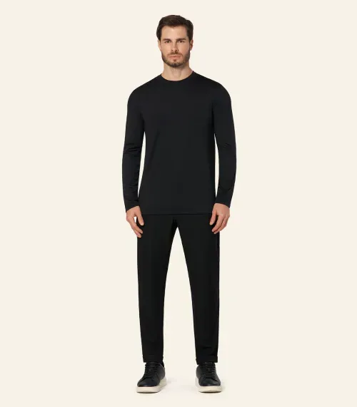 Camiseta Masculina Manga Longa Térmica Diametro Preto