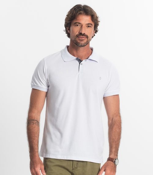 Polo Masculina Básica Diametro Branco
