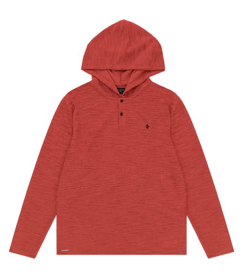 Camiseta Manga Longa Masculino Com Capuz Diametro Marrom