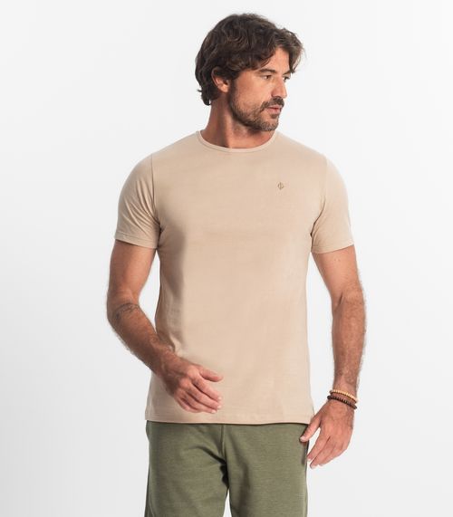 Camiseta Masculina Basica Diametro Bege
