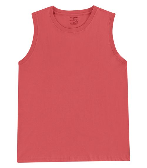 Regata Masculina Básico Meia Malha Diametro Laranja