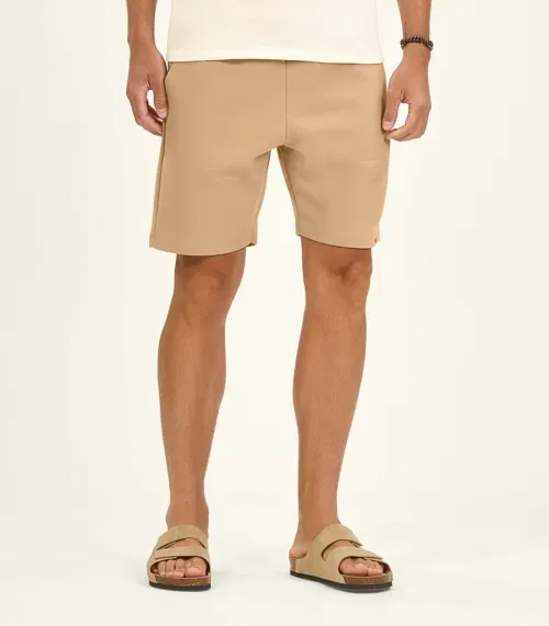 Bermuda Masculino De Moletinho Piquê Diametro Marrom