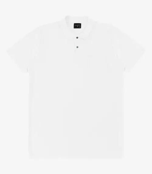 Polo Masculina Pique Diametro Branco