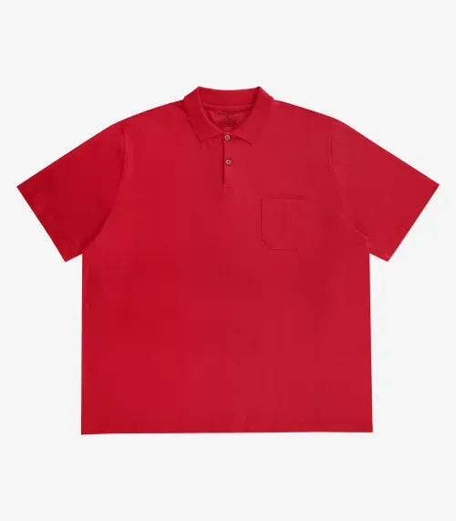 Camisa Polo Plus Size Masculina Diametro Vermelho
