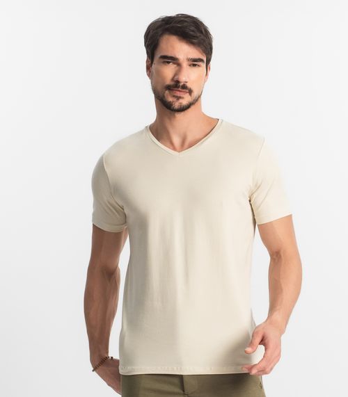 Camiseta Plus Size Masculina Diametro Bege