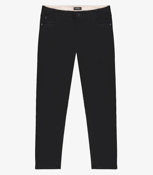 Calça Masculina Plus Size Em Sarja Diametro Preto