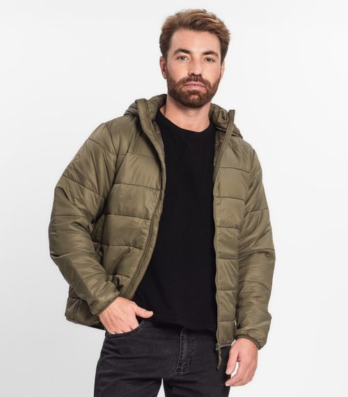 Jaqueta Microfibra Com Capuz Masculina Diametro Verde