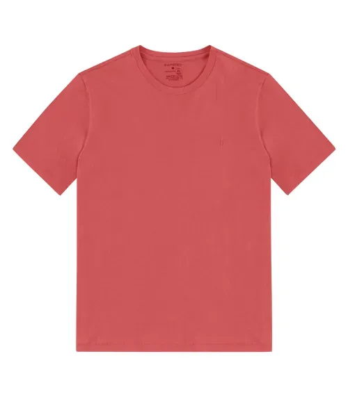 Camiseta Masculina Básica Meia Malha Diametro Laranja