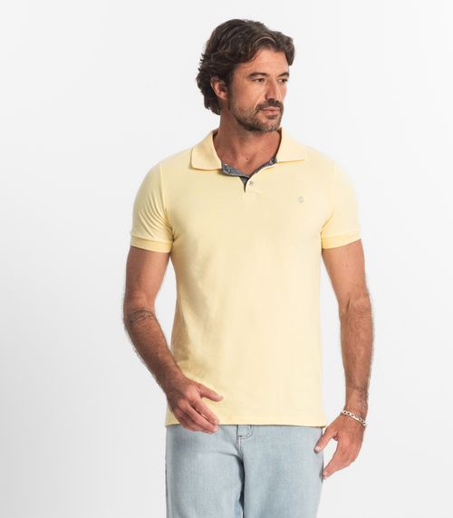 Polo Masculina Básica Diametro Amarelo