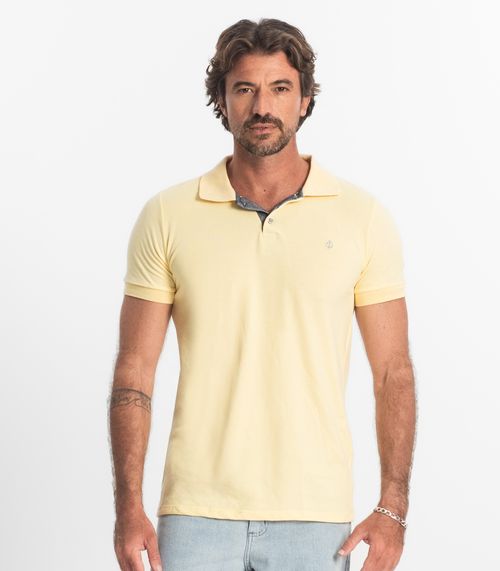 Polo Masculina Básica Diametro Amarelo
