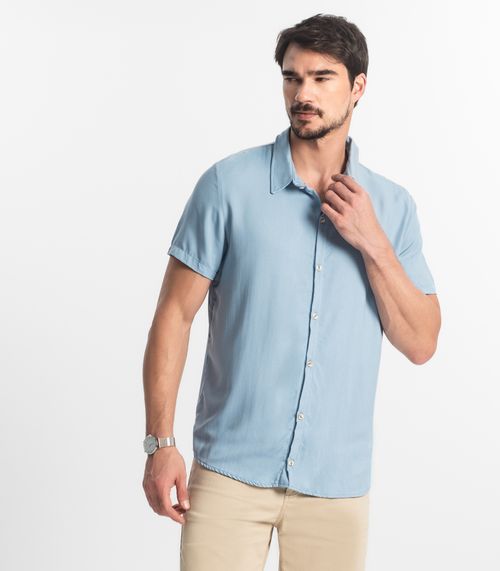 Camisa Masculina Diametro Azul