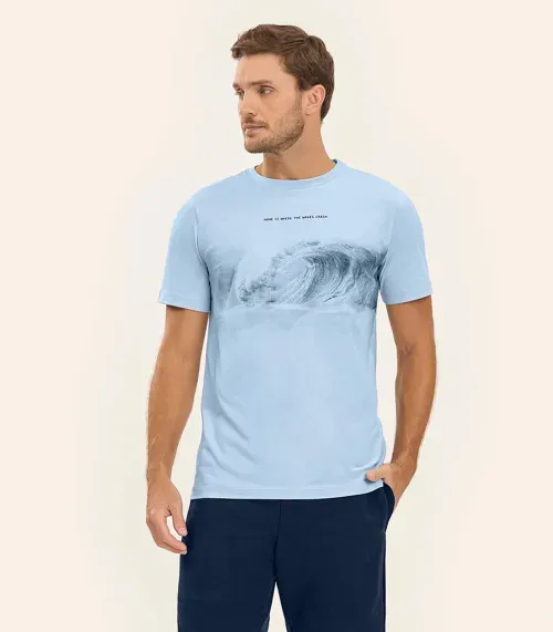 Camiseta Masculina Diametro Azul