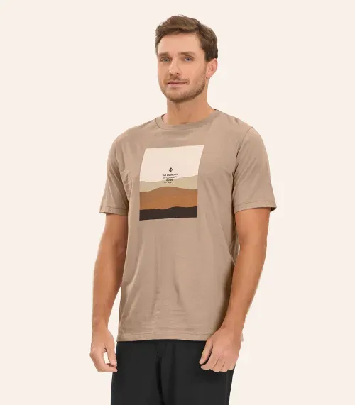 Camiseta masculina Diametro Marrom