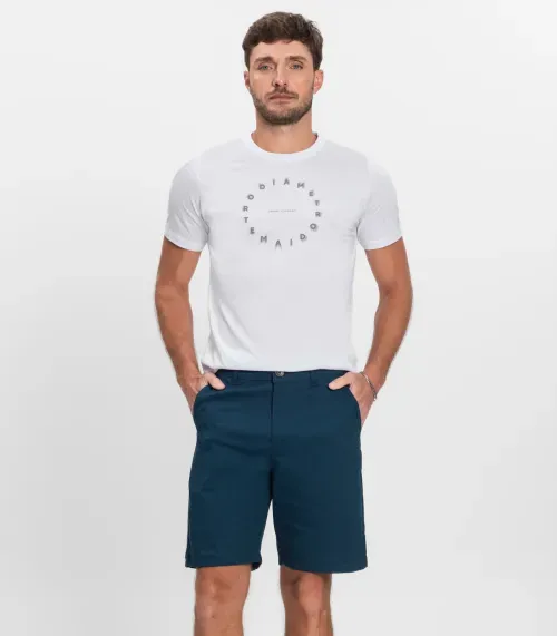 Bermuda Masculina em Sarja Diametro Azul