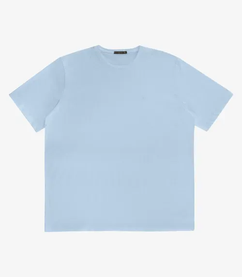 Camiseta Básica Masculina Plus Size Diametro Azul