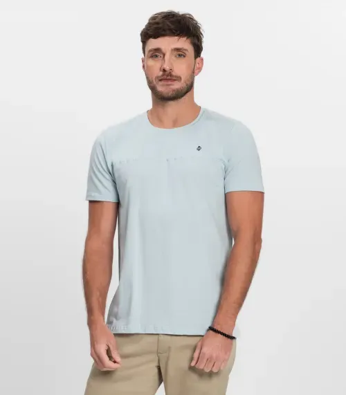 Camiseta Básica Masculina Diametro Azul
