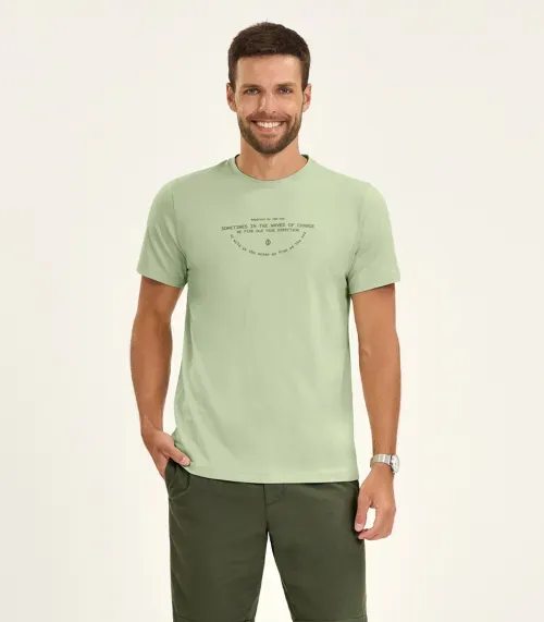Camiseta Masculina Cotton Leve Diametro Verde
