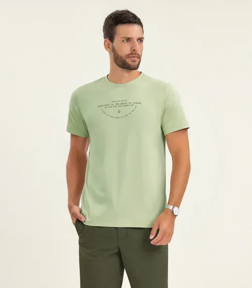 Camiseta Masculina Cotton Leve Diametro Verde