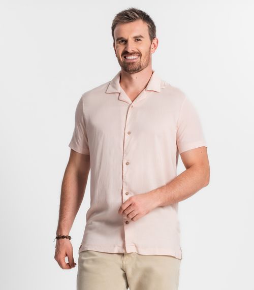 Camisa Em Viscolinho Masculina Diametro Rosa