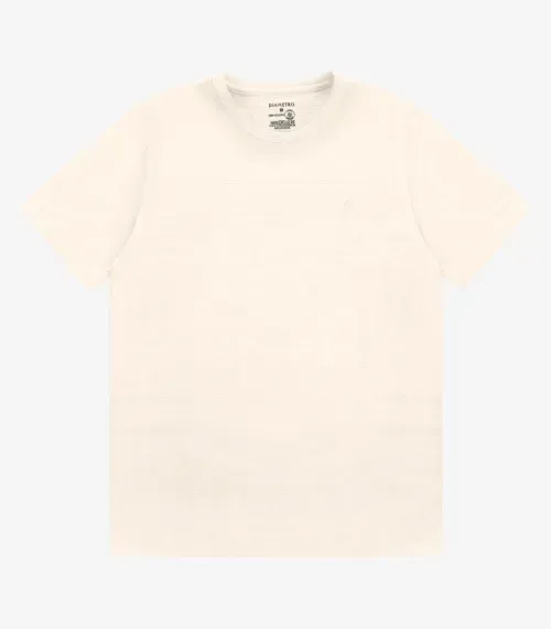 Camiseta Masculina Meia Malha Diametro Bege