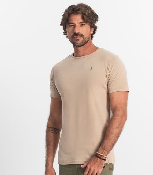 Camiseta Masculina Básica Diametro Bege