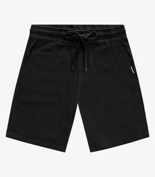 Bermuda Masculina em Linho Strong Diametro Preto