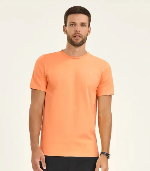 Camiseta Masculina Básica Diametro Laranja